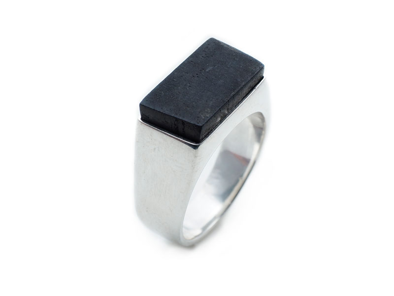 Anillo ébano - Joyas de plata artesanales. Conldelola